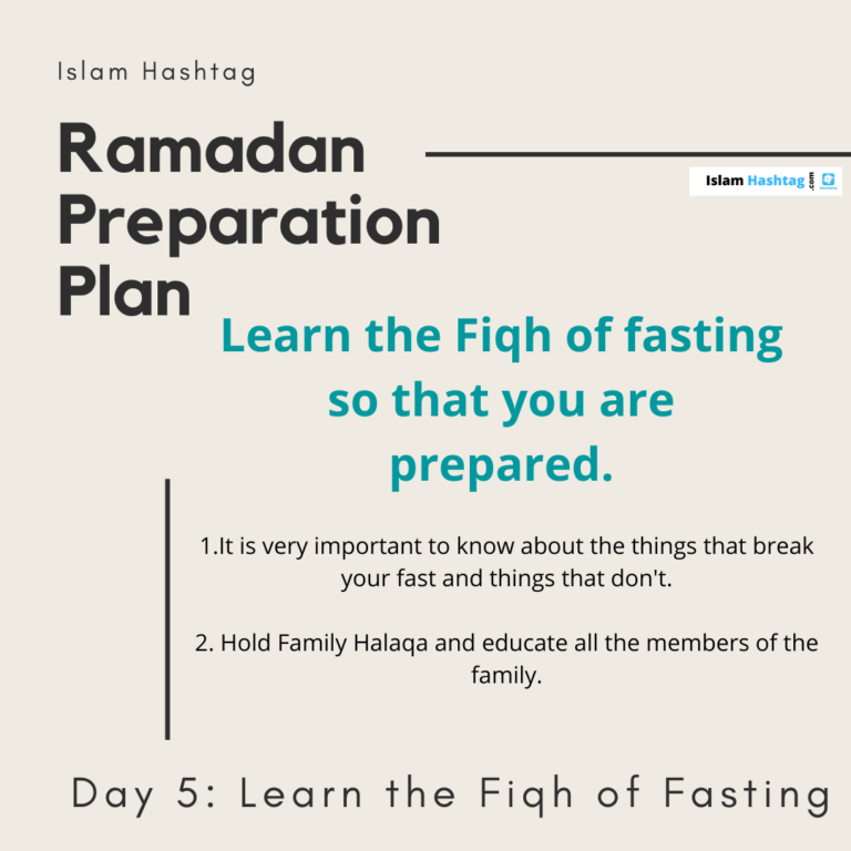 Apprenez le Fiqh du jeûne – Plan de préparation du Ramadan