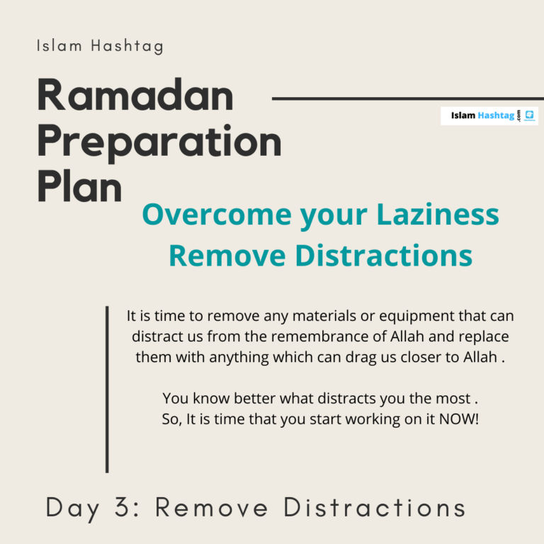 Plan de préparation du Ramadan-jour 04 |  Islam Hashtag