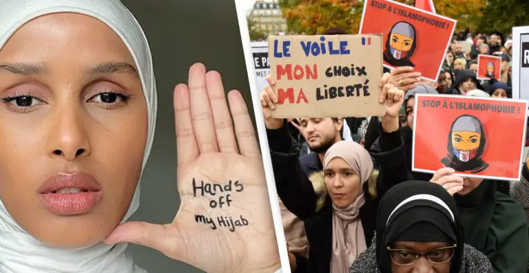 Campagne virale #HandsOffMyHijab pour protester contre l’interdiction du hijab français