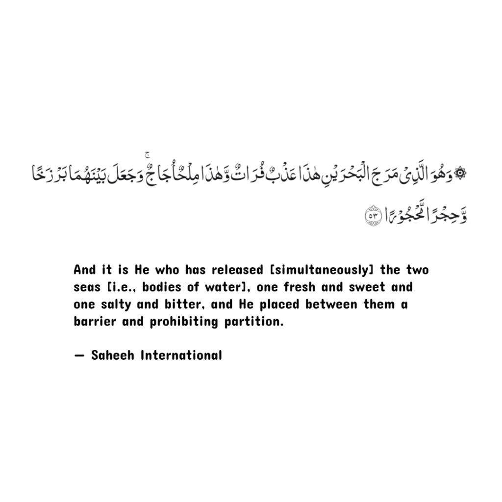 Sourate Furqan Verset 53