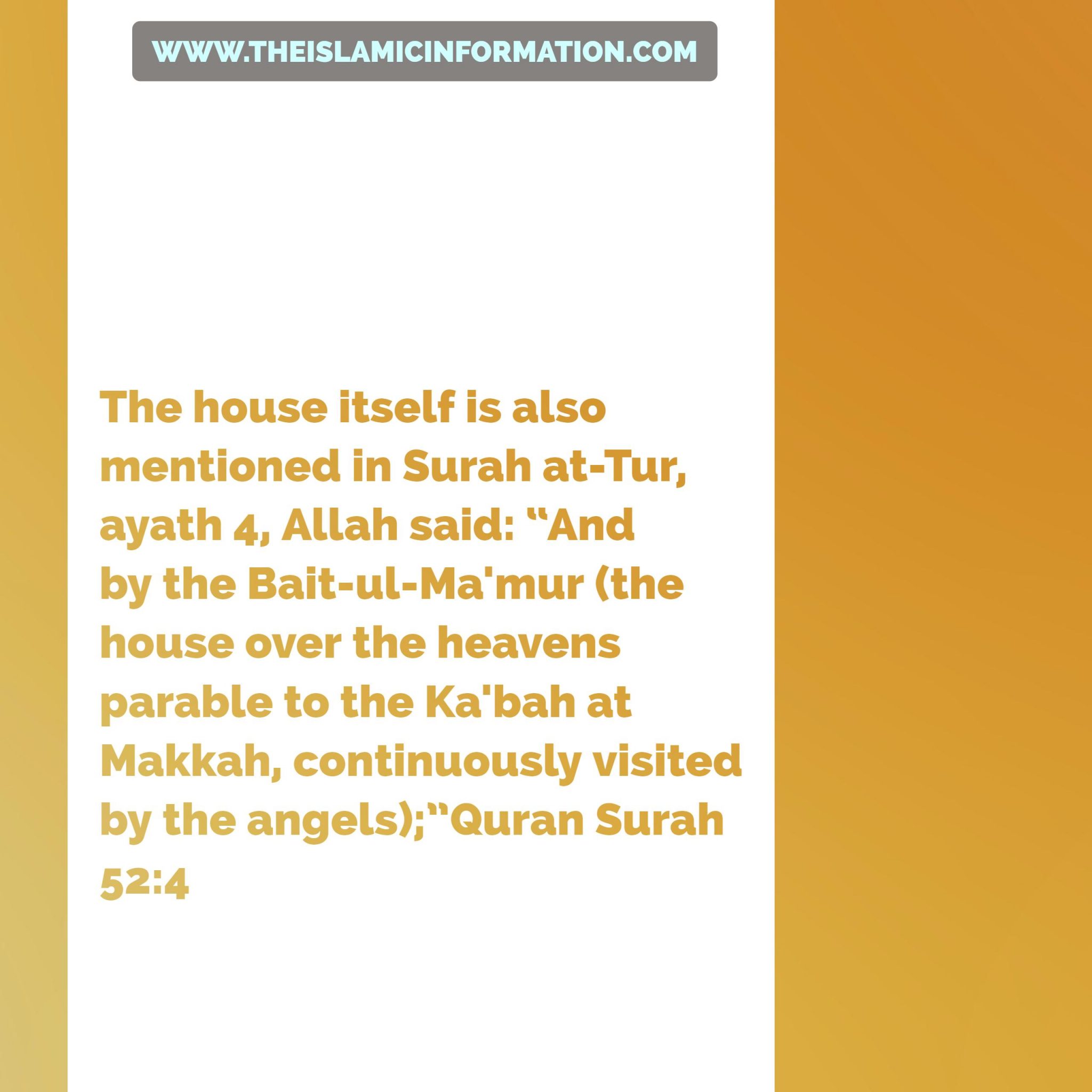 Mention de Baitul Ma'mur dans Al Quran