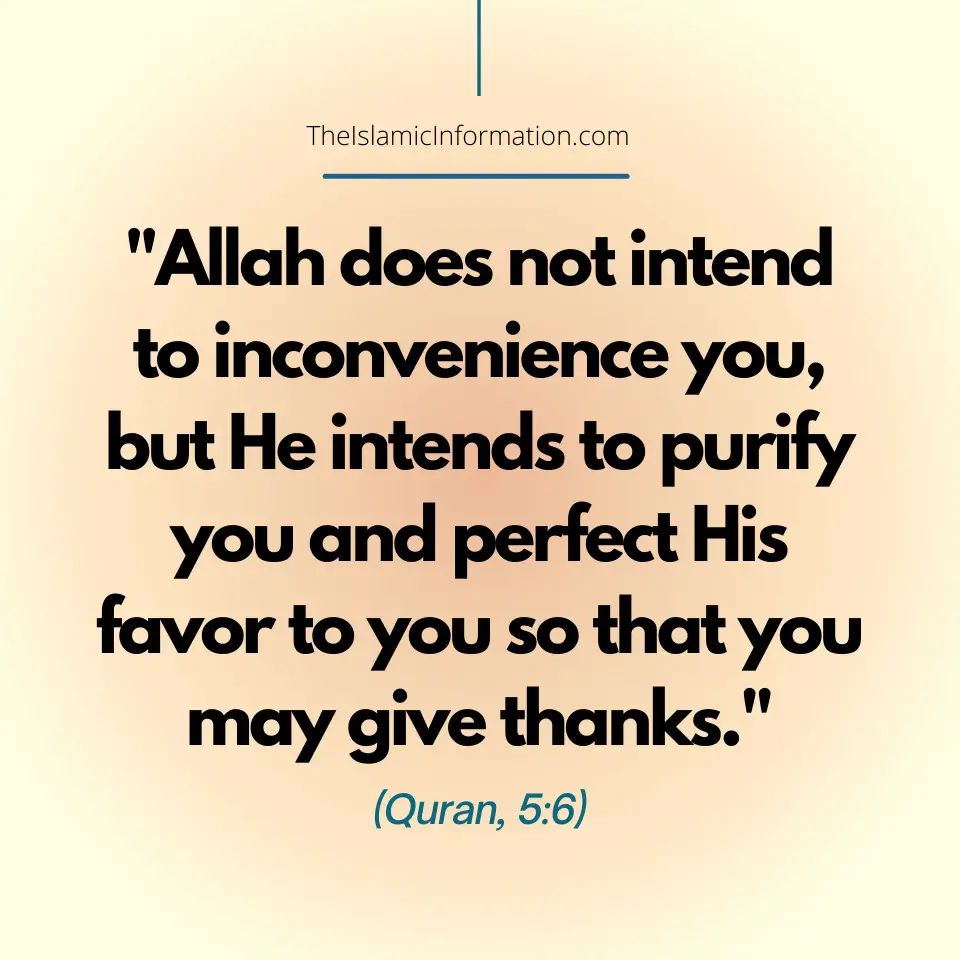 Allah n'a pas l'intention de vous incommoder