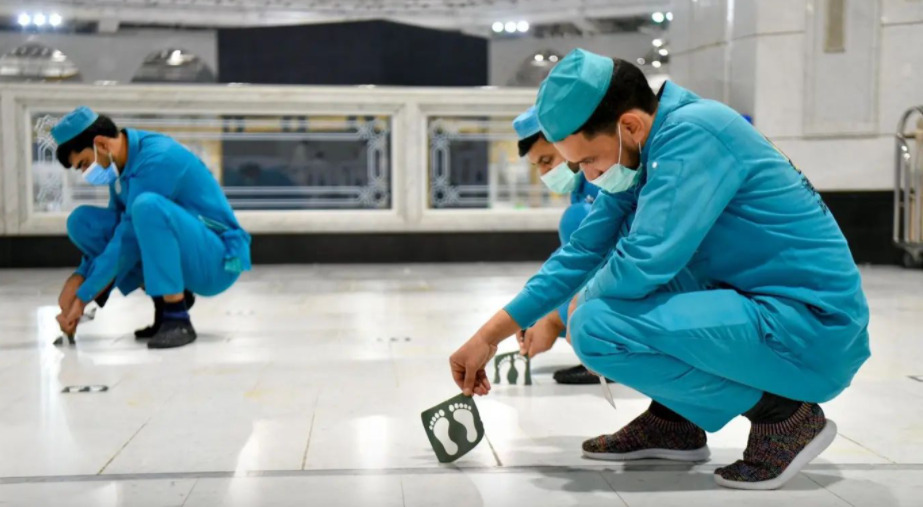 les signes de distanciation sociale suppriment masjid al haram