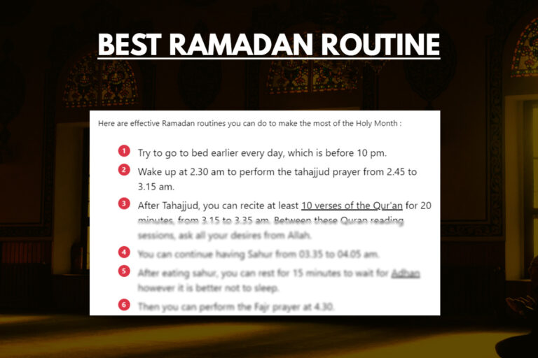 14 meilleures façons pour une routine de Ramadan efficace