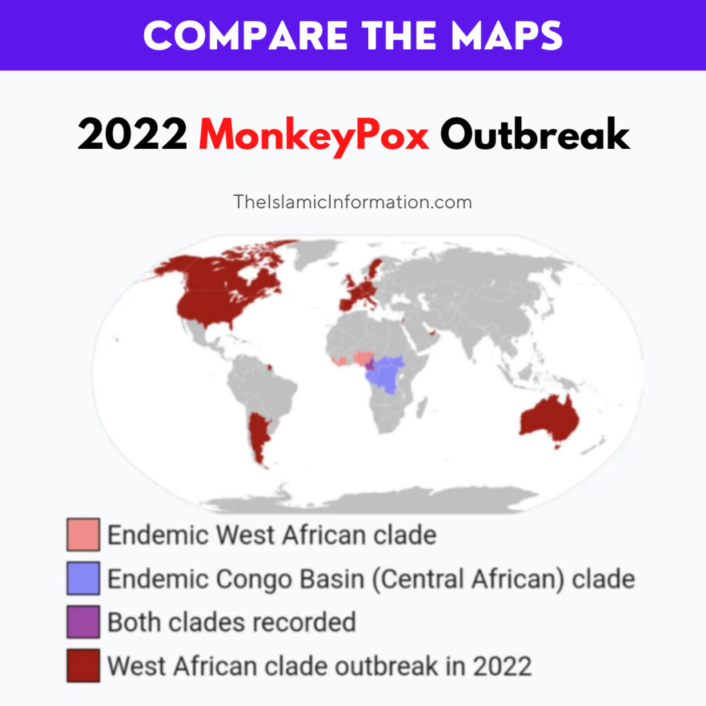 carte des épidémies de monkeypox