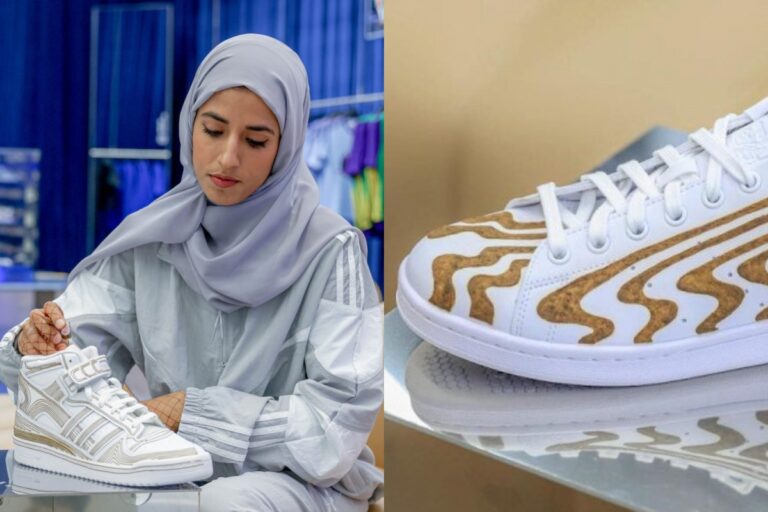 L&rsquo;artiste musulmane Azra Khamissa collabore avec Adidas pour fabriquer des chaussures au henné