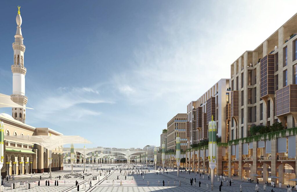 L'Arabie saoudite a officiellement lancé le projet Rua Al-Madinah près de Masjid an-Nabawi 7 Vue d'entrée de la mosquée