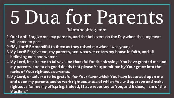 5 Dua pour les parents – Islam Hashtag