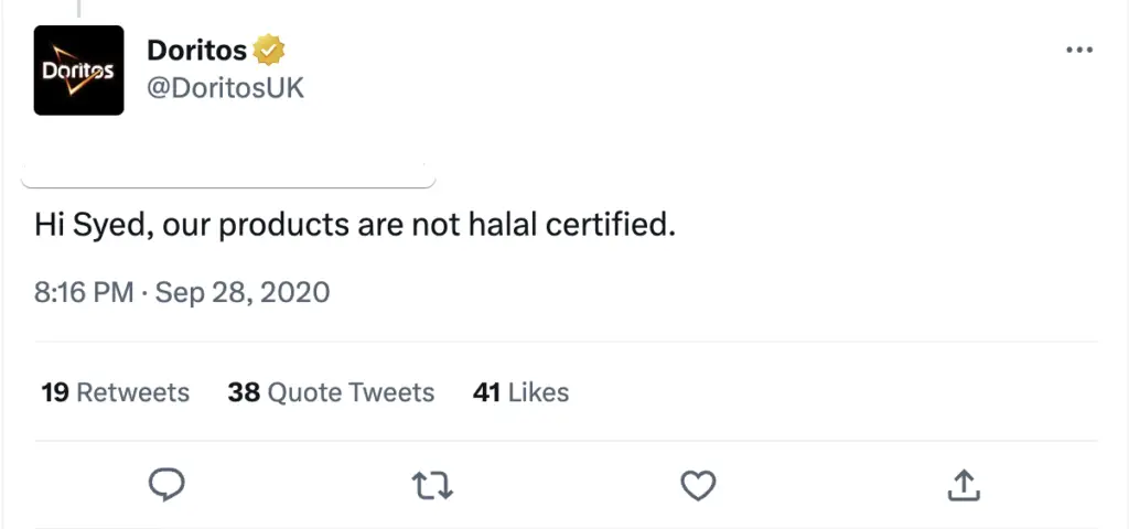 doritos uk pas halal