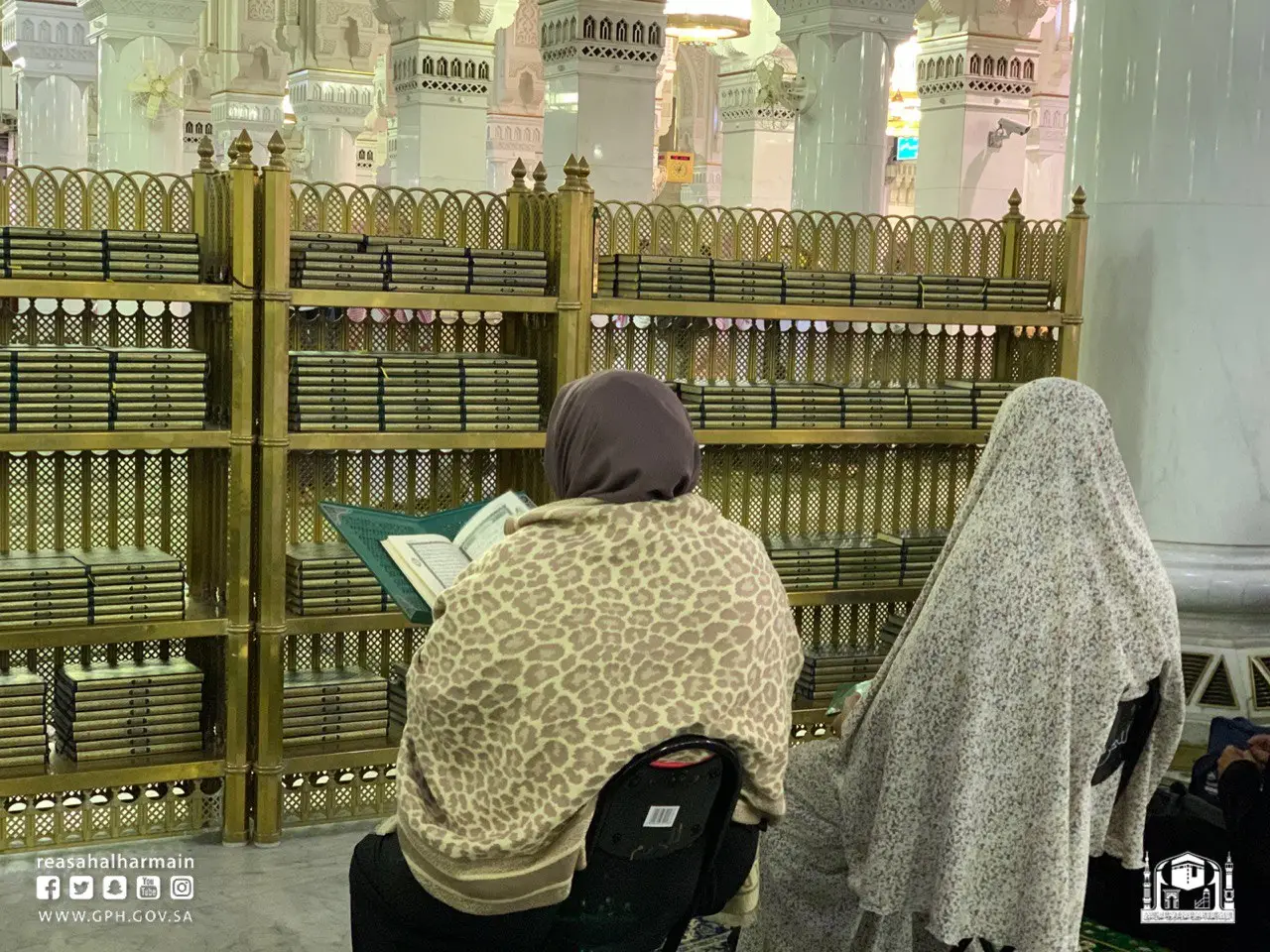 coin spécial pour les femmes âgées pour prier dans la mosquée du prophète.