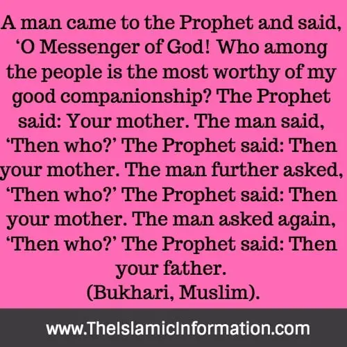 hadith sur l'importance de la mère