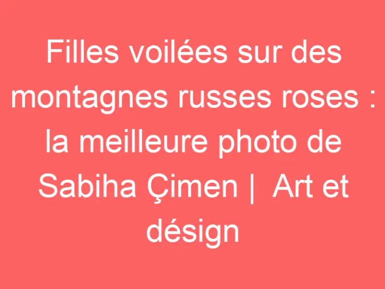 Filles voilées sur des montagnes russes roses : la meilleure photo de Sabiha Çimen |  Art et désign