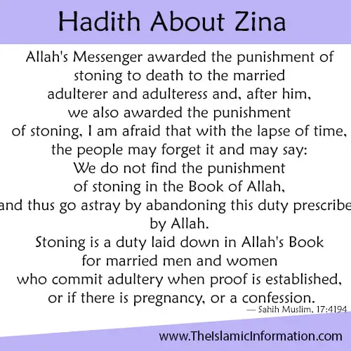 hadith sur Zina