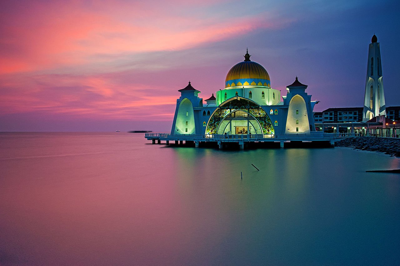 Mosquée du détroit de Malacca Malacca Malaisie