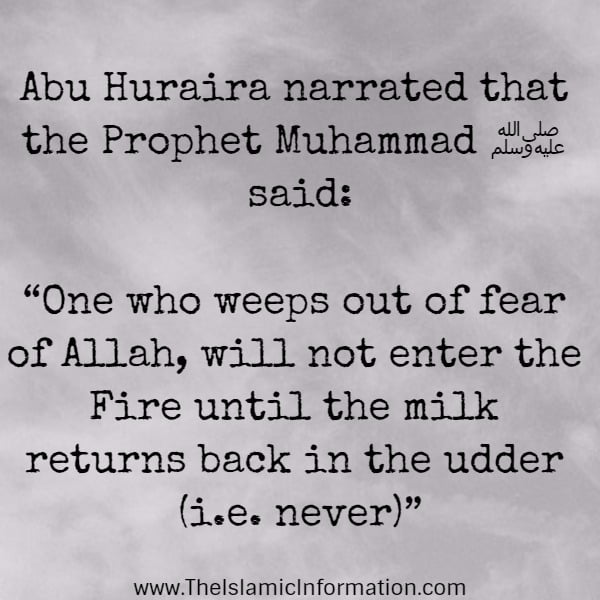 Ces 7 actes peuvent sauver chaque musulman de l'enfer 12 pleurer Allah hadith