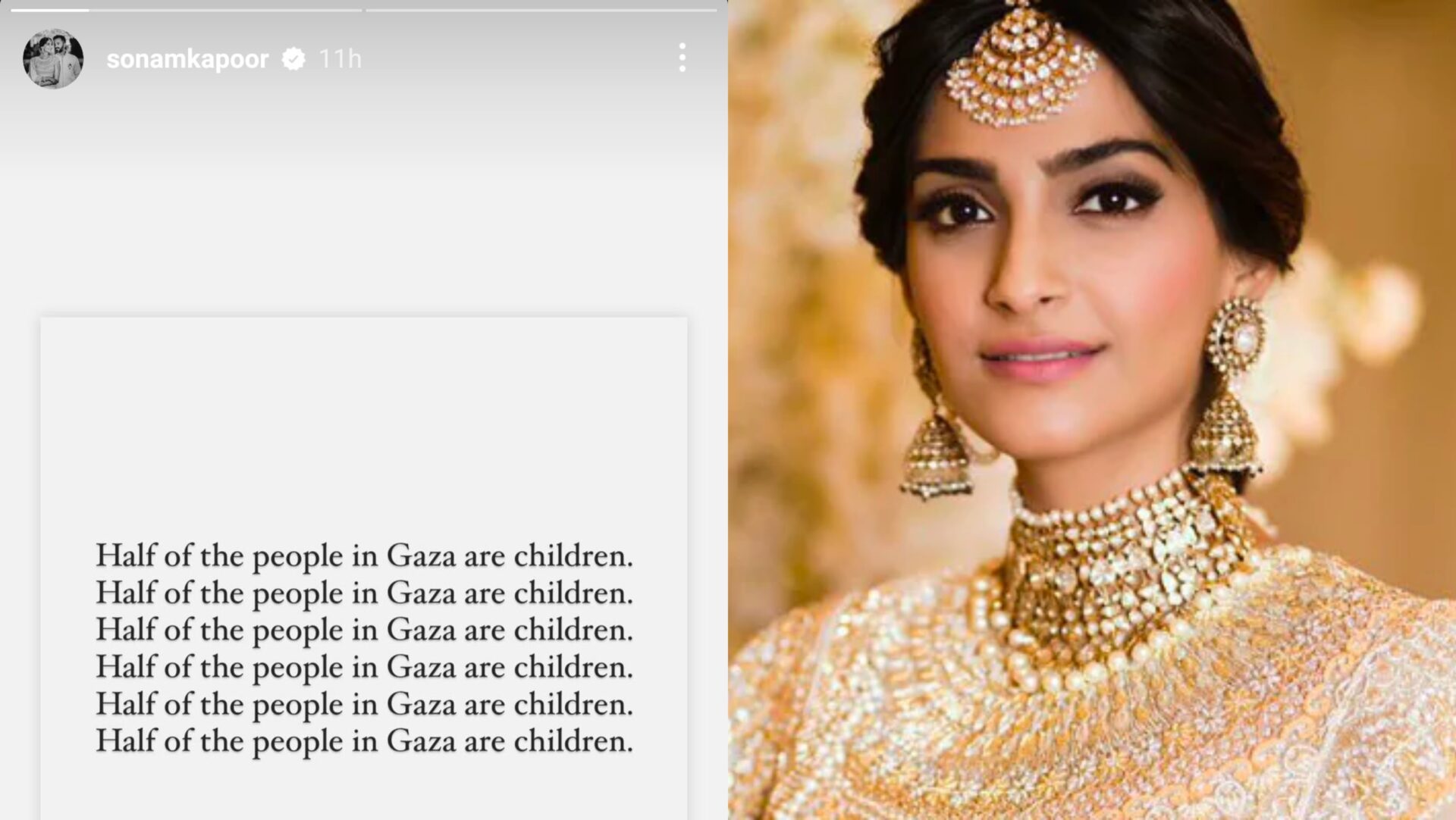 L'actrice de Bollywood Sonam Kapoor soutient la Palestine et publie un article de soutien