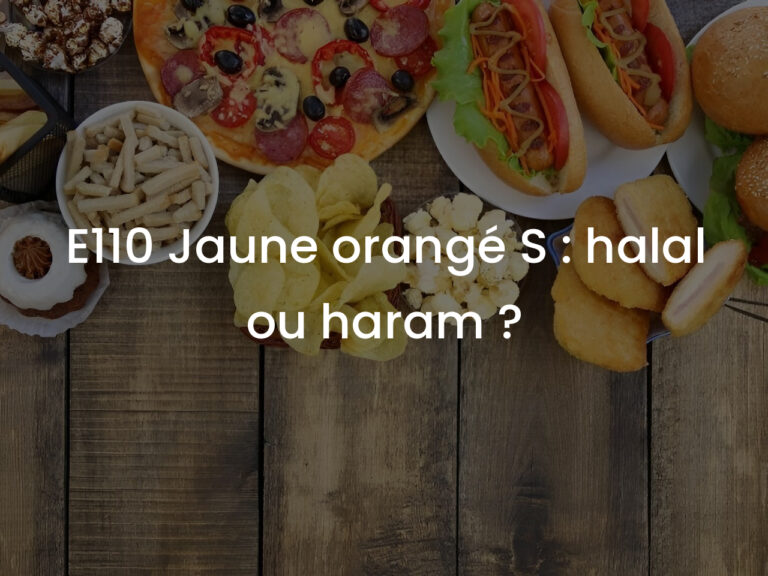 E110 Jaune orangé S : halal ou haram ?