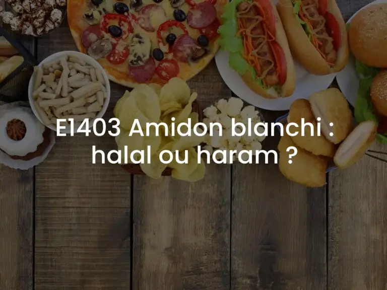 E1403 Amidon blanchi : halal ou haram ?