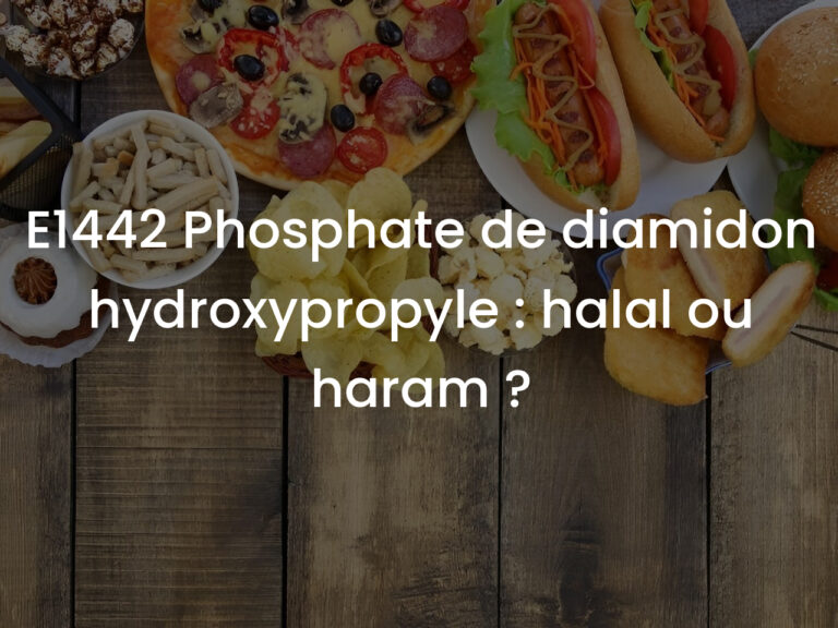 E1442 Phosphate de diamidon hydroxypropyle : halal ou haram ?