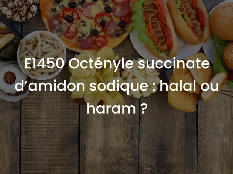 E1450 Octényle succinate d’amidon sodique : halal ou haram ?