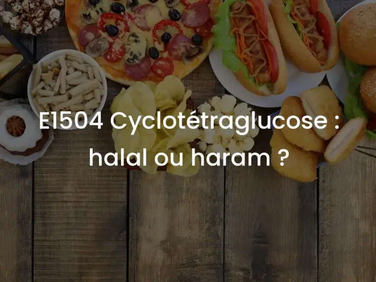 E1504 Cyclotétraglucose : halal ou haram ?