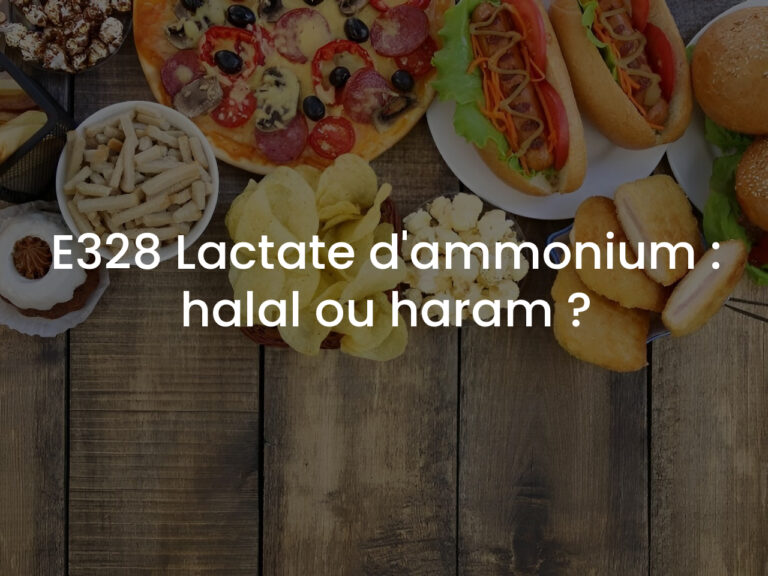E328 Lactate d&rsquo;ammonium : halal ou haram ?