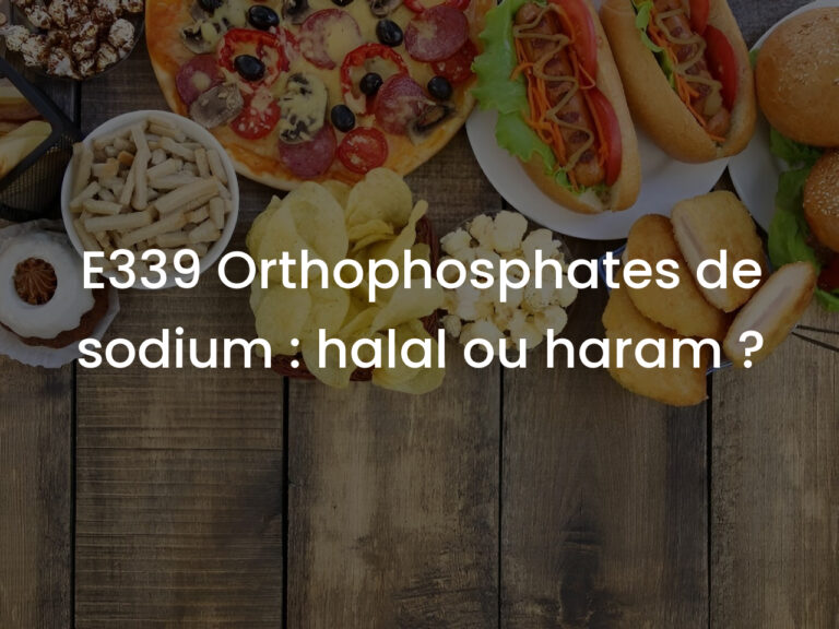 E339 Orthophosphates de sodium : halal ou haram ?