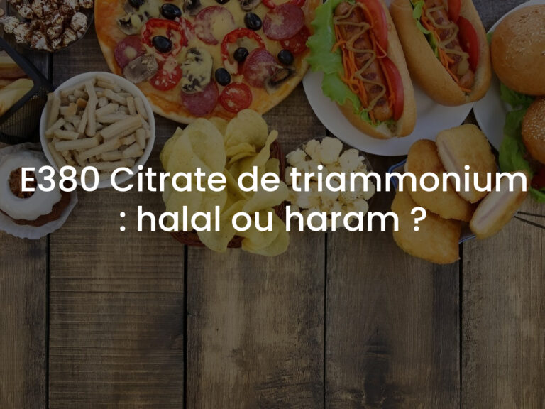 E380 Citrate de triammonium : halal ou haram ?