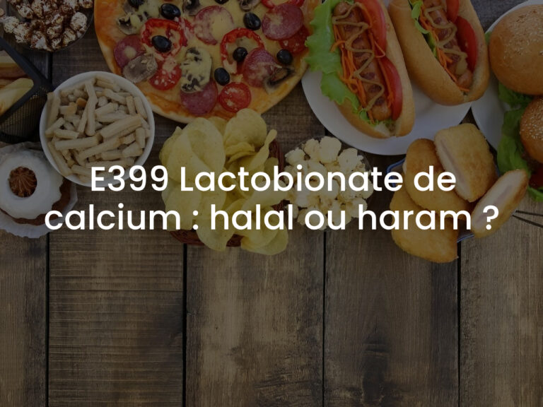 E399 Lactobionate de calcium : halal ou haram ?