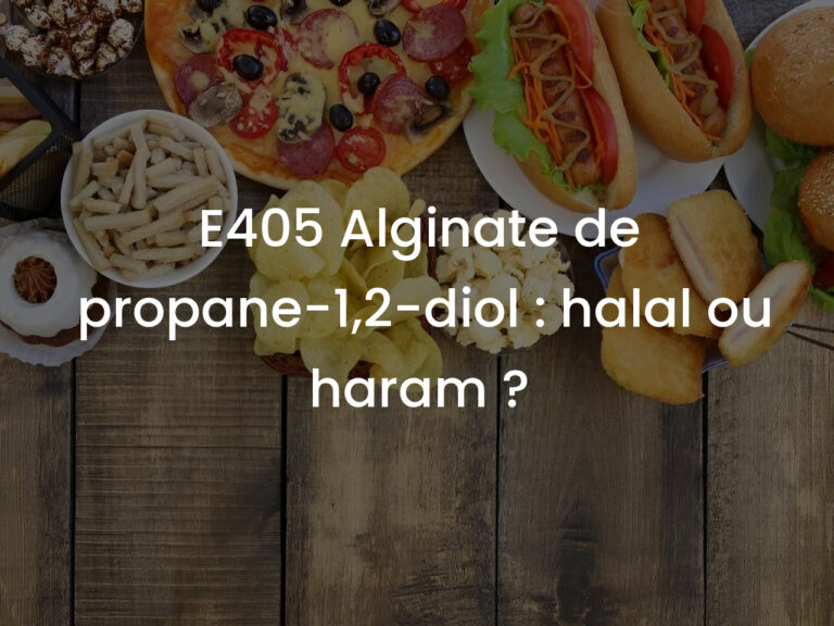 E405 Alginate de propane-1,2-diol : halal ou haram ?