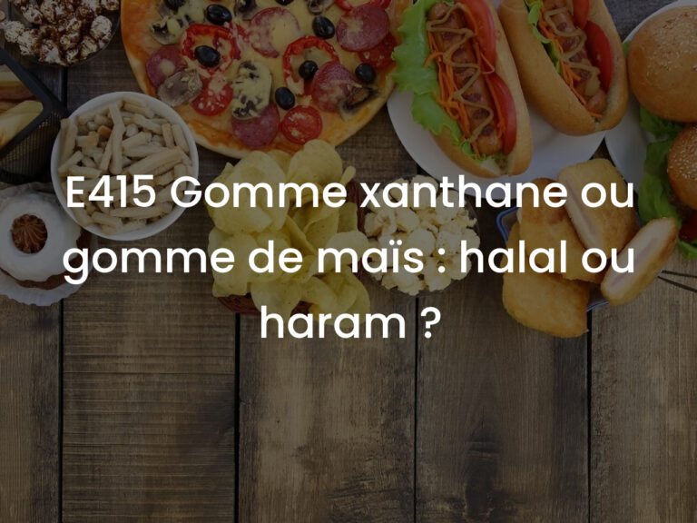 E415 Gomme xanthane ou gomme de maïs : halal ou haram ?