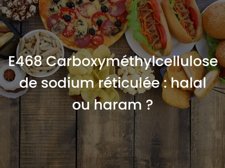 E468 Carboxyméthylcellulose de sodium réticulée : halal ou haram ?