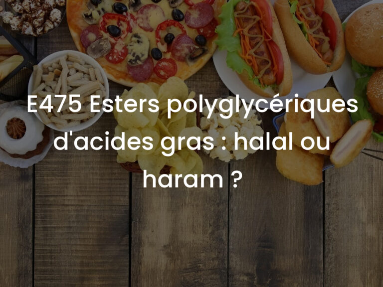 E475 Esters polyglycériques d&rsquo;acides gras : halal ou haram ?