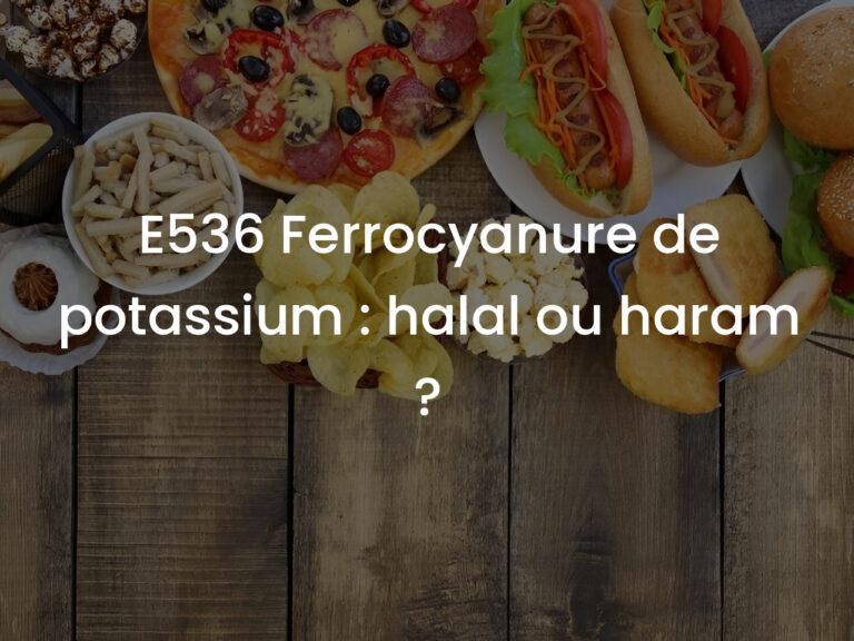E536 Ferrocyanure de potassium : halal ou haram ?