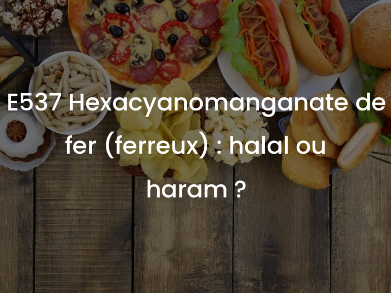 E537 Hexacyanomanganate de fer (ferreux) : halal ou haram ?
