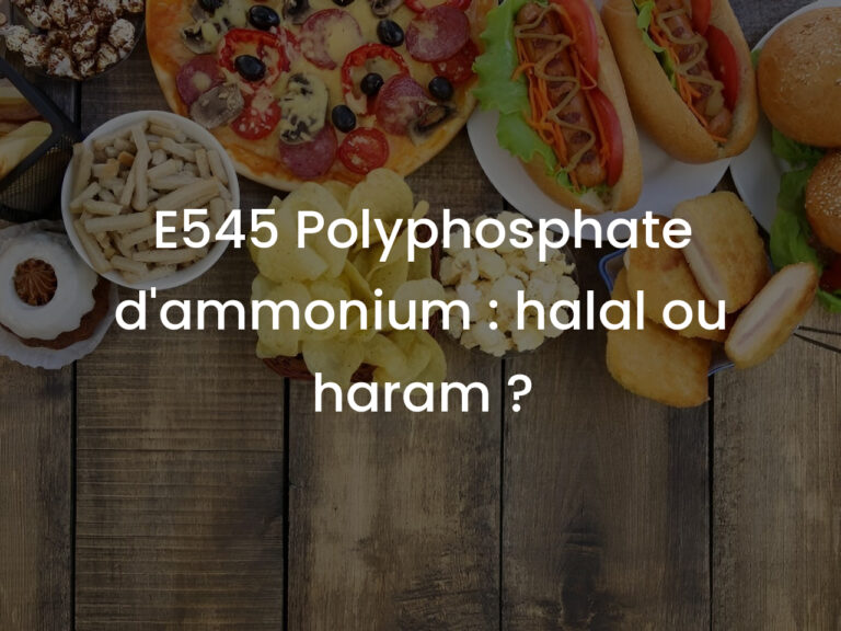 E545 Polyphosphate d&rsquo;ammonium : halal ou haram ?