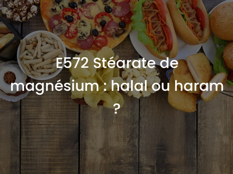 E572 Stéarate de magnésium : halal ou haram ?