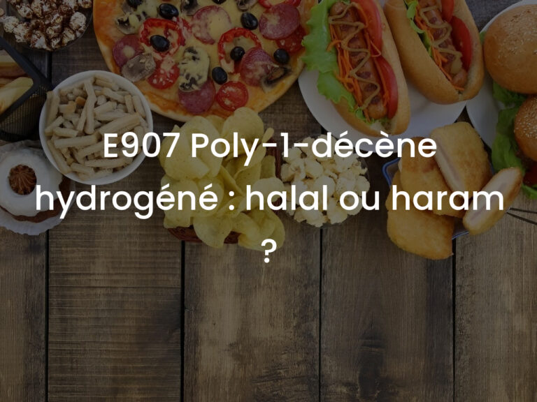 E907 Poly-1-décène hydrogéné : halal ou haram ?