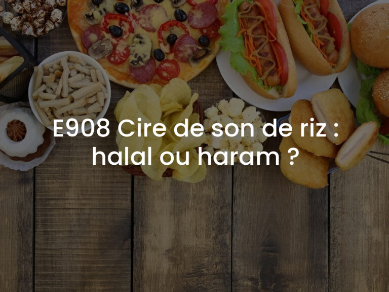 E908 Cire de son de riz : halal ou haram ?