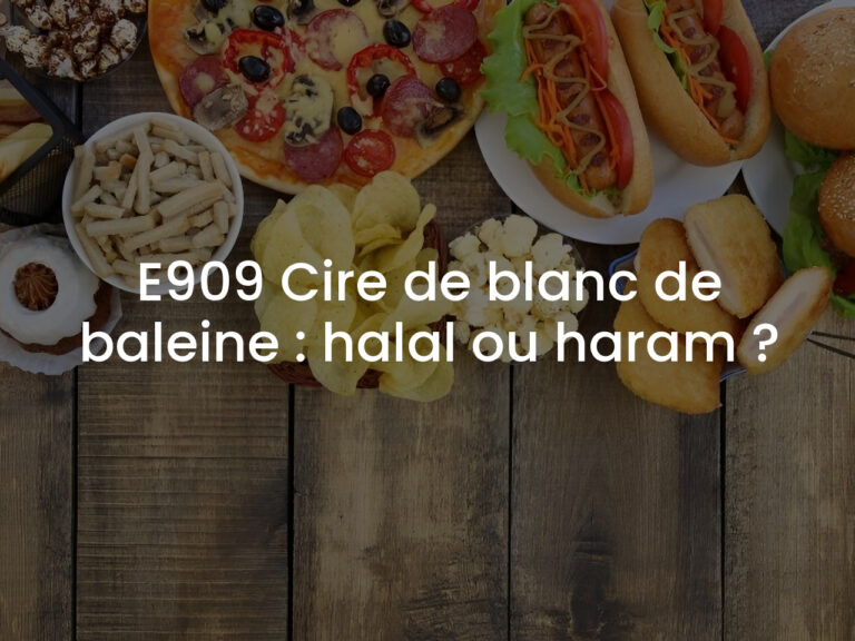 E909 Cire de blanc de baleine : halal ou haram ?