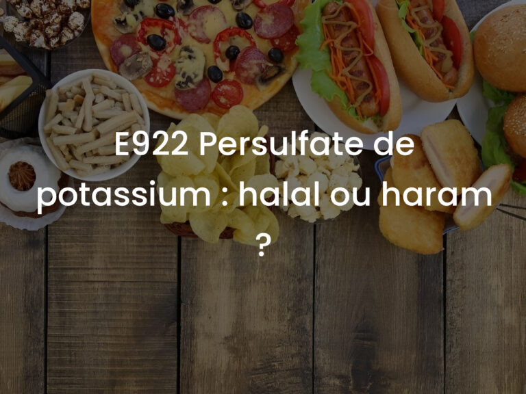 E922 Persulfate de potassium : halal ou haram ?