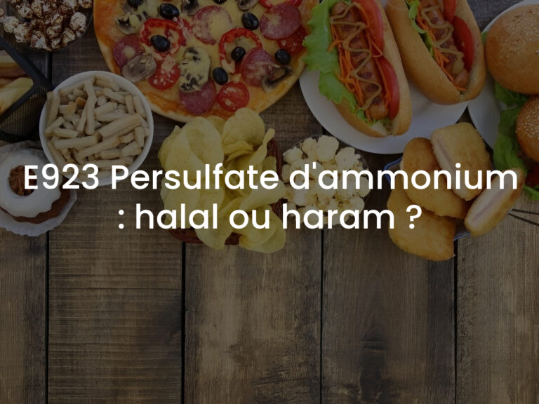 E923 Persulfate d&rsquo;ammonium : halal ou haram ?