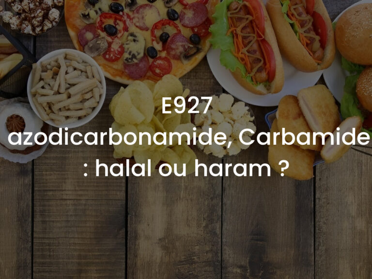 E927 azodicarbonamide, Carbamide : halal ou haram ?