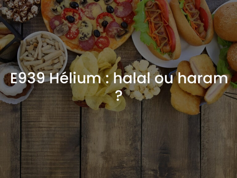 E939 Hélium : halal ou haram ?