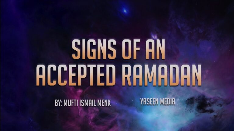 1 signe pour savoir que notre Ramadan est accepté