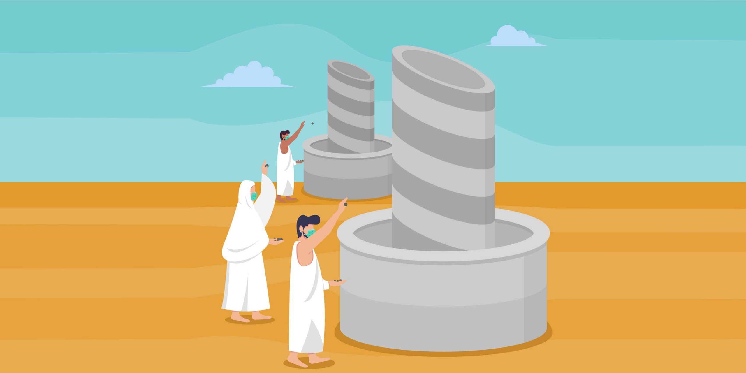 Il est temps de lancer les cailloux pendant le Hajj