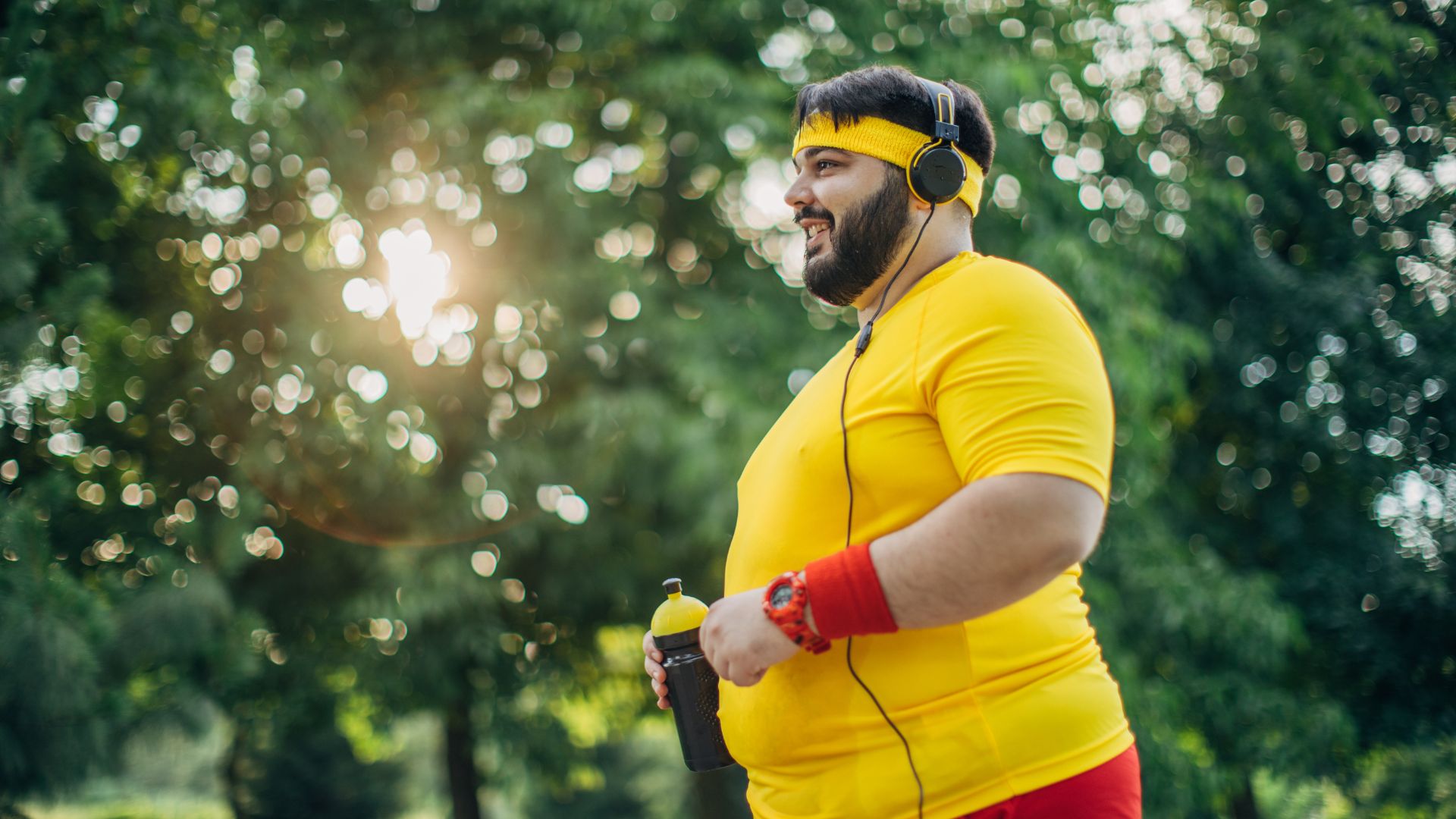 Le mari en surpoids ne se soucie pas de sa santé